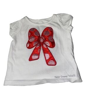 𝅺Disney parks Minnie Mouse embroidered bow T-shirt baby girl infant 6 months